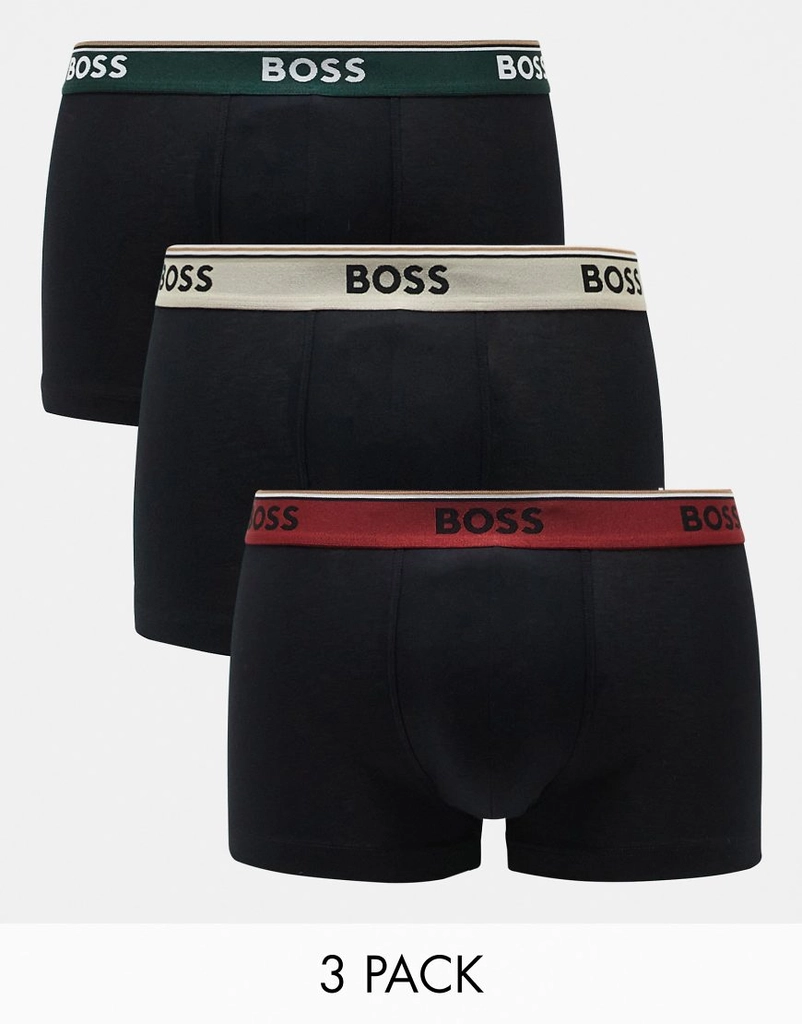 Boss Bodywear 3 pack power trunks in black